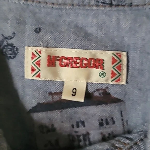 McGregor Blue Western Print Cowgirl Dress - Picture 2 of 4